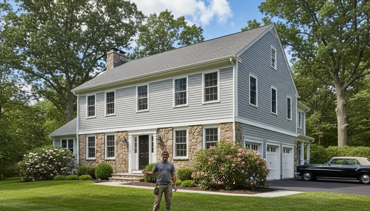 Freshly painted Newton MA home exterior with smooth, durable finish by professional house painters