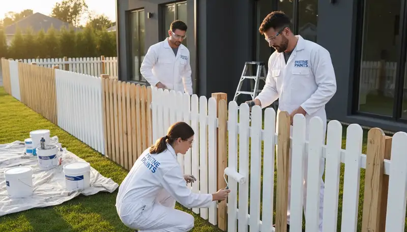 Professional fence painting service in Newton MA restoring wood beauty and weather protection