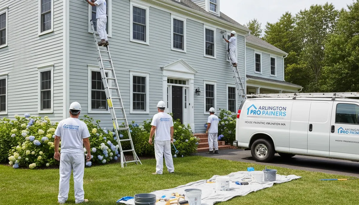Professional exterior house painting in Newton MA by local painting contractors