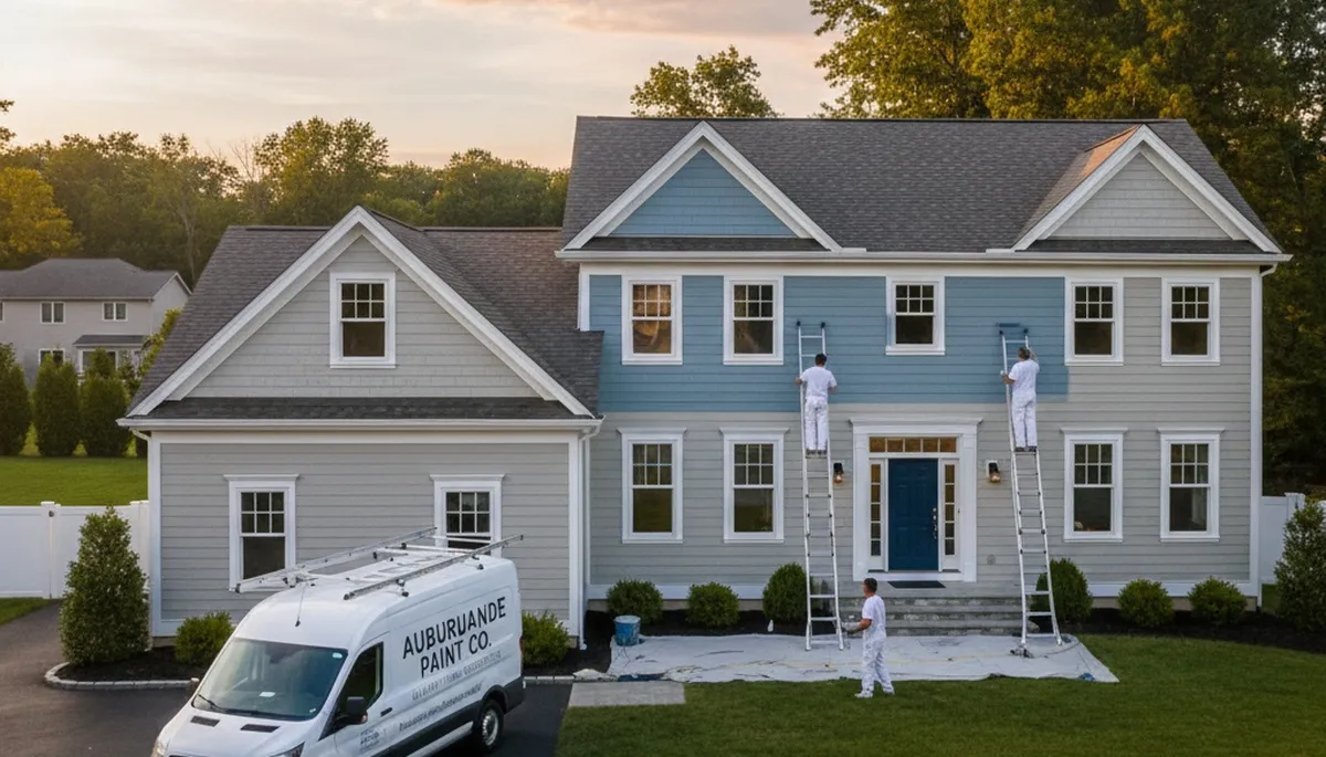 Exterior house painting service in Newton, MA for residential homes