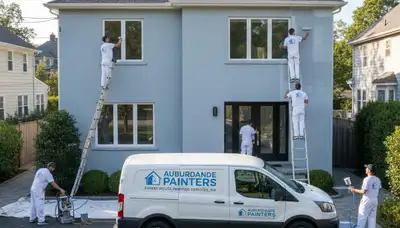 Exterior house painting service in Newton, MA by professional painters