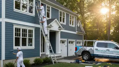 Professional exterior house painting in Newton MA by expert residential painters