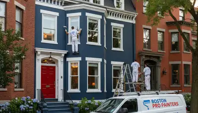 Professional exterior house painting in Newton MA by exteriorpaintingnewtonma.com team