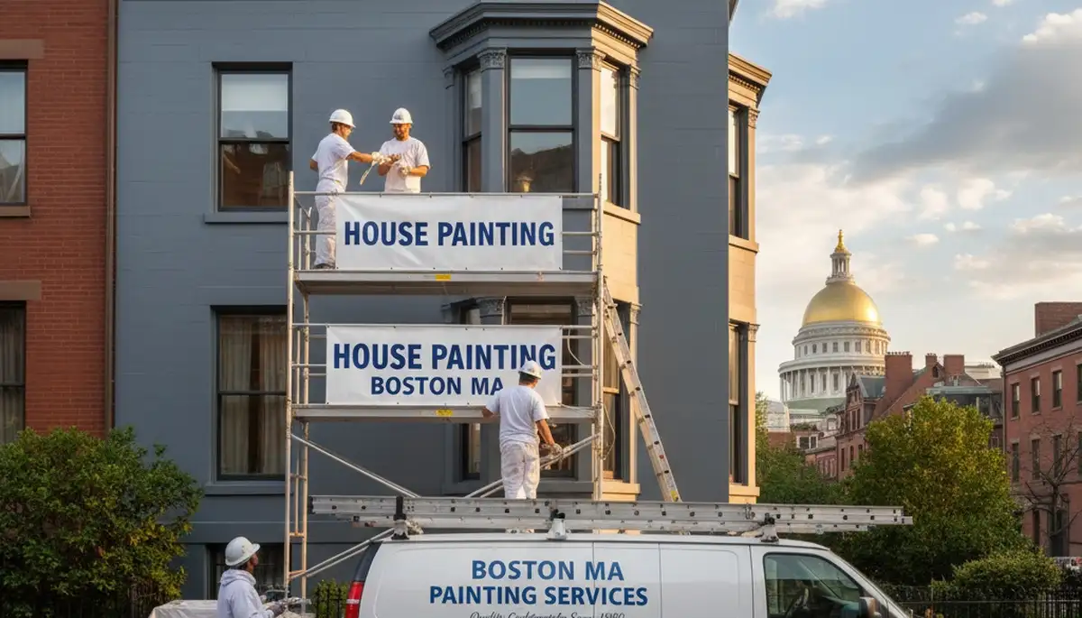 Professional exterior house painting service in Newton, MA by expert local painters