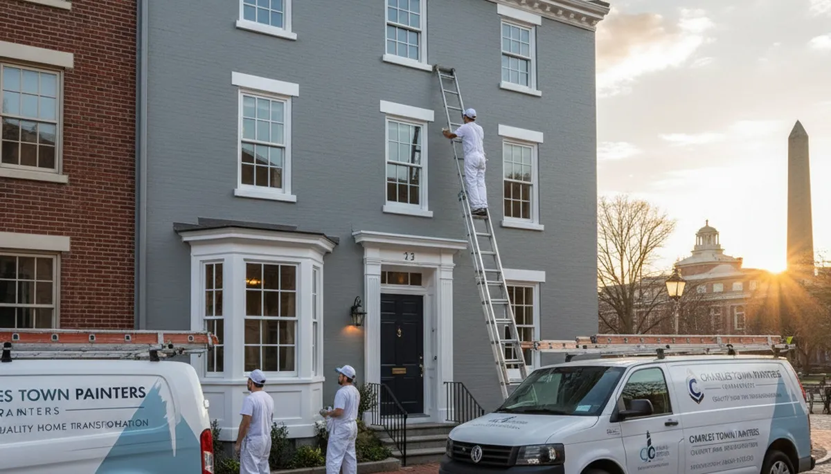 Professional exterior house painting service in Newton, MA by local painters