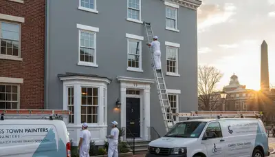 Professional exterior house painting service in Newton, MA by local painters