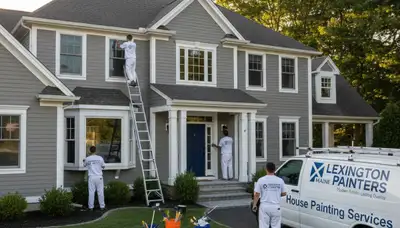 Professional exterior house painting in Newton, MA by skilled local painters