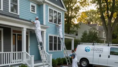 Professional exterior house painting service in Newton, MA by expert local painters