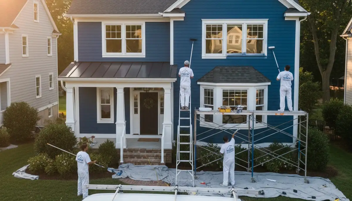 Professional exterior house painting service in Newton, MA by expert local painters