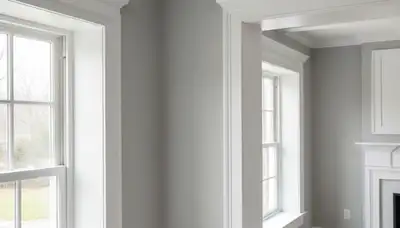 Professional interior trim painting with clean edges highlighting Newton, MA home architectural details