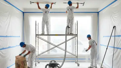Professional popcorn ceiling removal and refinishing in Newton, MA home interior