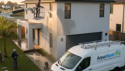 Professional pressure cleaning for home exterior surfaces in Newton, MA by local painting experts